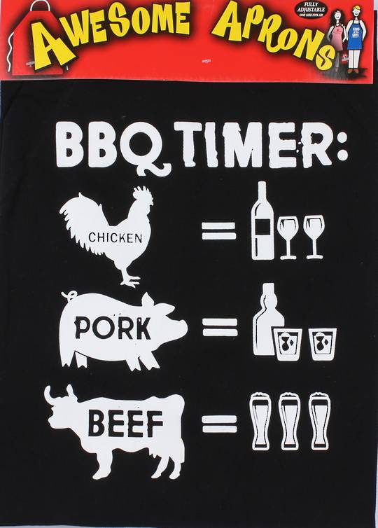 BBQ Apron Timer. Code: APR-BBQ/TIMER